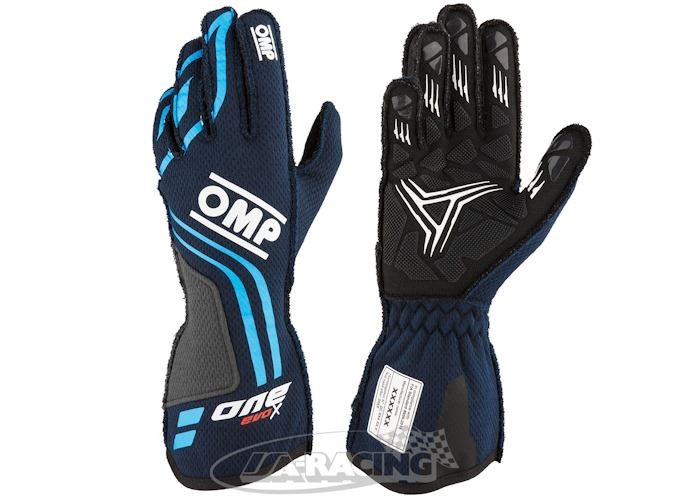 OMP ONE EVO X 2024 Fahrerhandschuh dunkelblau hellblau IB-775DBHB