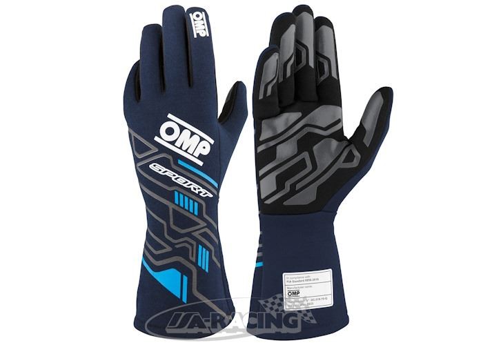 OMP SPORT Fahrerhandschuh dunkelblau hellblau IB-777DBHB