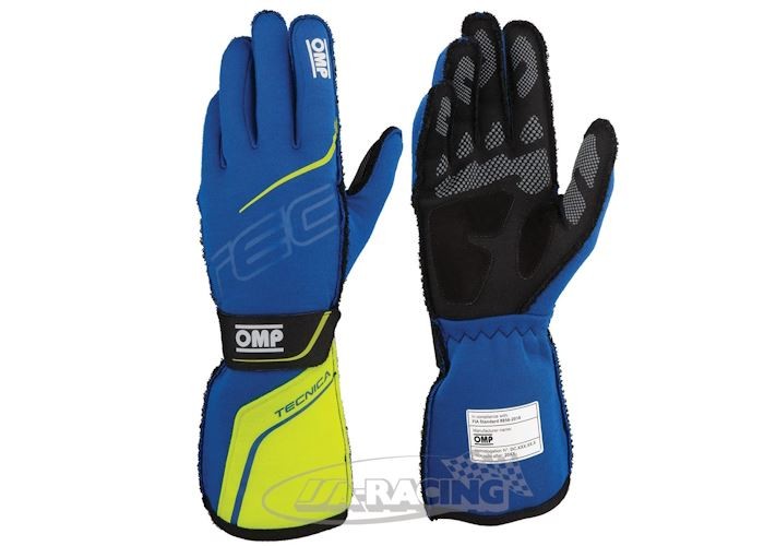 OMP TECNICA 2025 Fahrerhandschuh blau-neongelb IB-779BNG