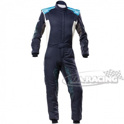 OMP TECNICA Hybrid Fahreroverall dunkelblau/hellblau