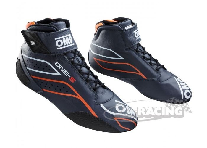 OMP ONE-S Fahrerschuh dunkelblau/orange