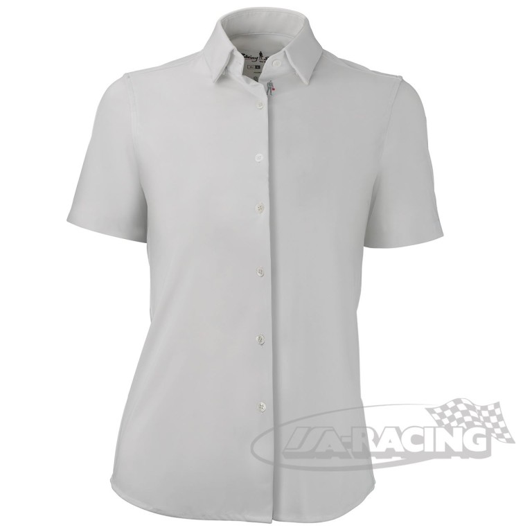 Lycra Kurzarmbluse Damen weiss Vorderseite RS-SH5102W