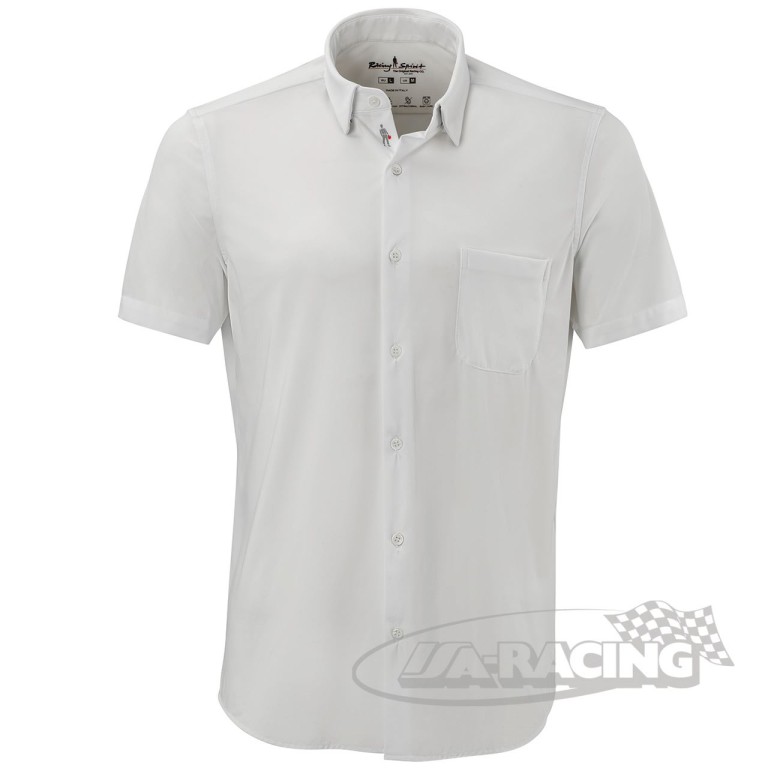 Lycra Kurzarmhemd Herren weiss Vorderseite RS-SH1102W