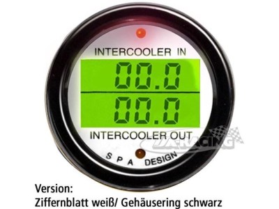 Doppelinstrument 2x Ladelufttemperatur weiss