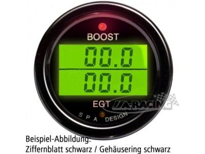 Doppelinstrument Ladedruck/Abgastemperatur schwarz