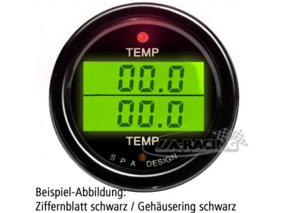 Doppelinstrument 2x Temperatur schwarz