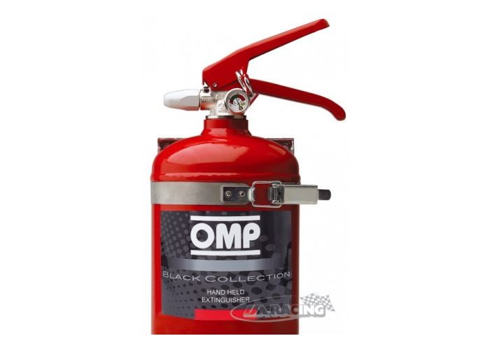OMP Handlöscher, 2,4 ltr. Ecolife AFFF, FIA homologiert, Stahl-Behälter rot