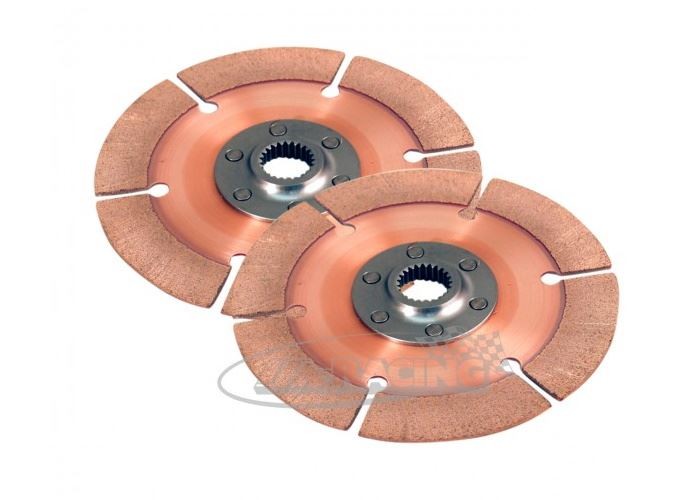 Sintermetall Vollscheibe 6-Nieten Ø184mm, Set mit 2 Back-to-Back Scheiben