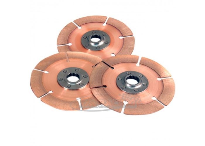 Sintermetall Vollscheibe 6-Nieten Ø184mm, Set mit 3 Back-to-Back Scheiben