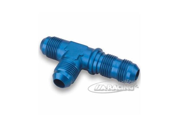 Bulkhead blau UNF T-Stück Aluminium