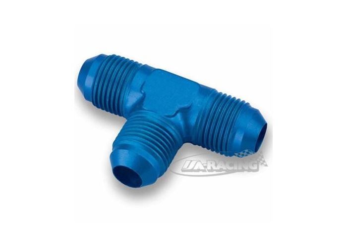 T-Stück blau UNF Aluminium