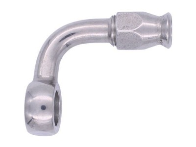 Edelstahl Ringstutzen 90° mit Schlauchanschluss