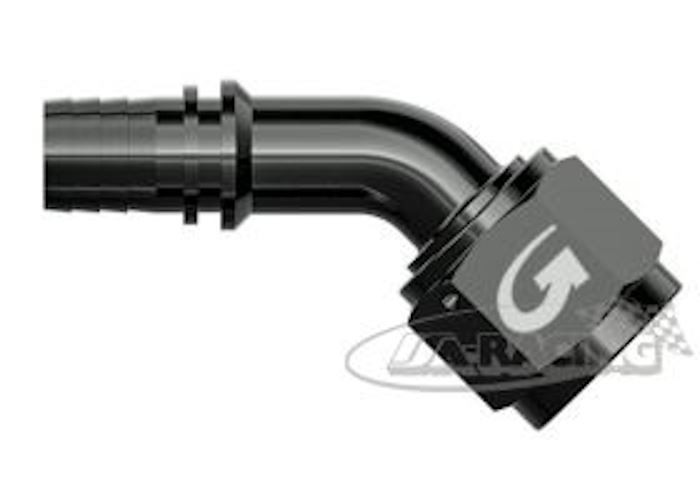 G-Line Aluminium Anschluss Serie 711 verpressbar, 45° Rohrbogen ohne Drehausgleich