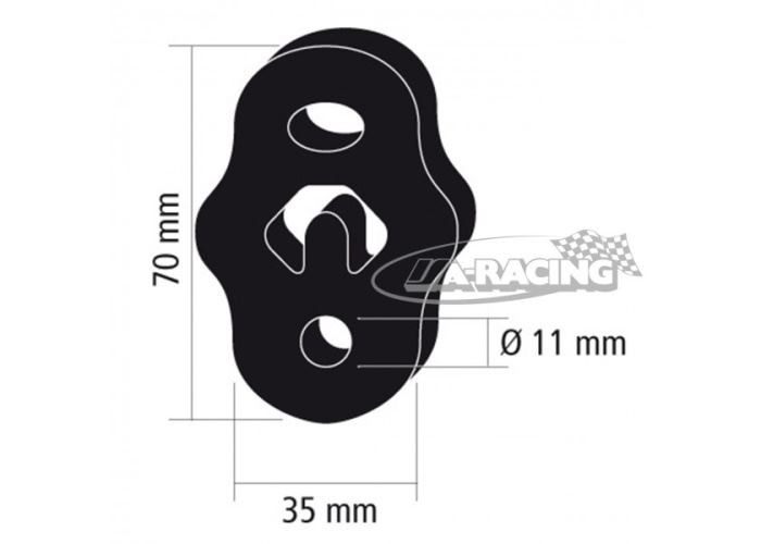 HJS Auspuff Gummipuffer HD schwarz