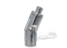 Adapter 3/8"BSP mit 90° Gelenk und einseitigem Drehausgleich silber