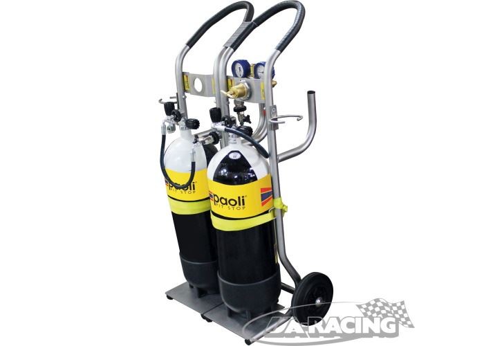 Flaschenwagenkit doppelt inkl. 2x 18 Liter Flasche und 1x Druckregler