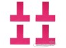 Bogen mit 4 T Positionsmarkierung neonpink