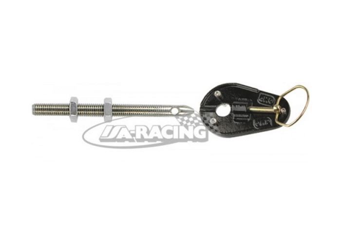 Haubenhalter Set mit Schiebering, Stahl / Aluminium