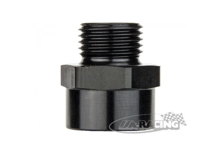 schwarzer Adapter mit M16x1,5 Aussengewinde auf 3/8" Innengewinde