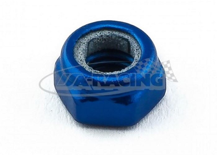 Aluminium Nyloc Mutter blau